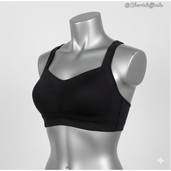 EXCELLENT Lululemon Ta Ta Tamer III Sports Athletic Bra 38C Black Luxtreme - Picture 1 of 11